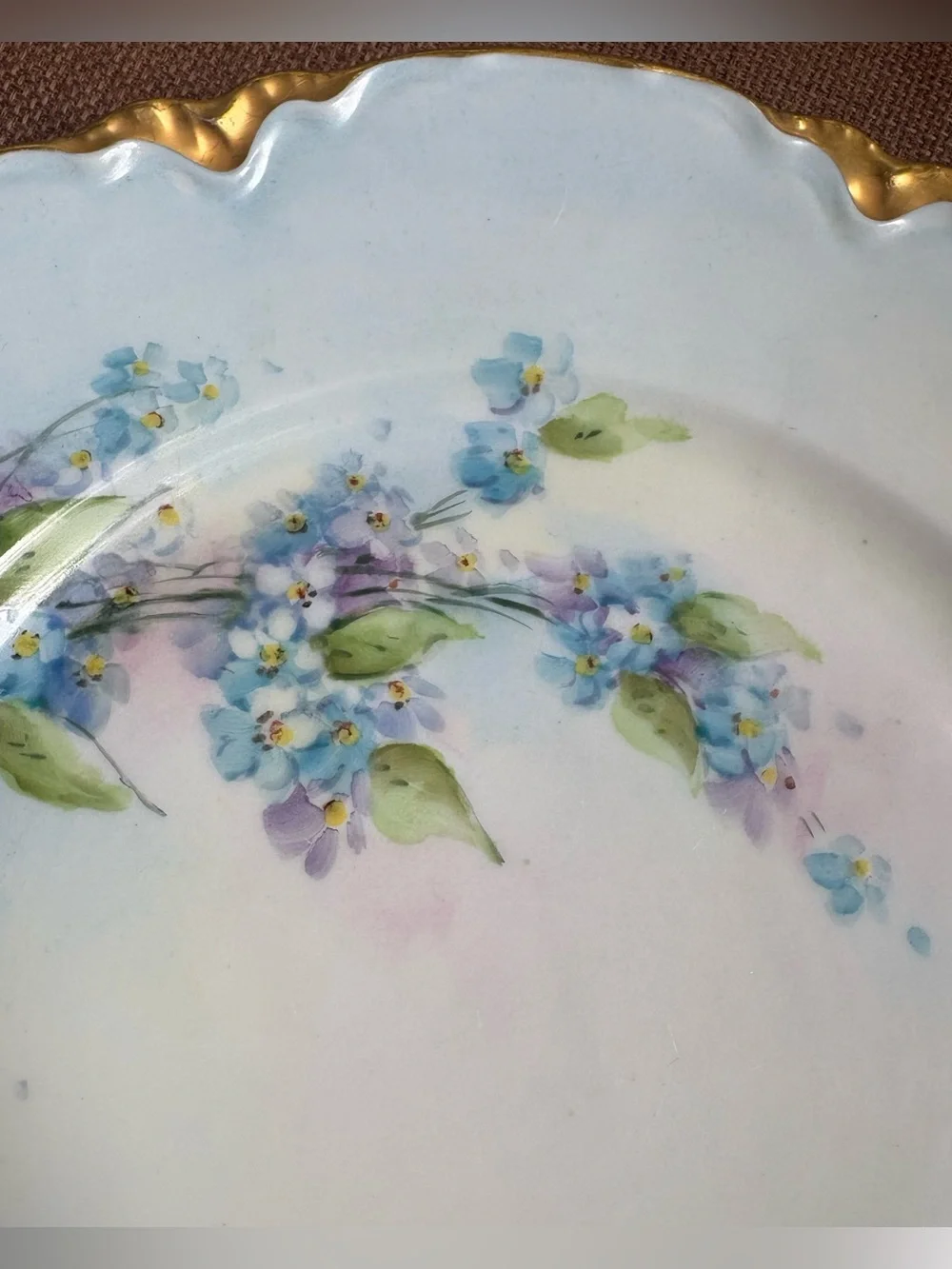 Antique Hutschenreuther Selb Bavaria Hand Painted Floral Plate Artist Signed 3